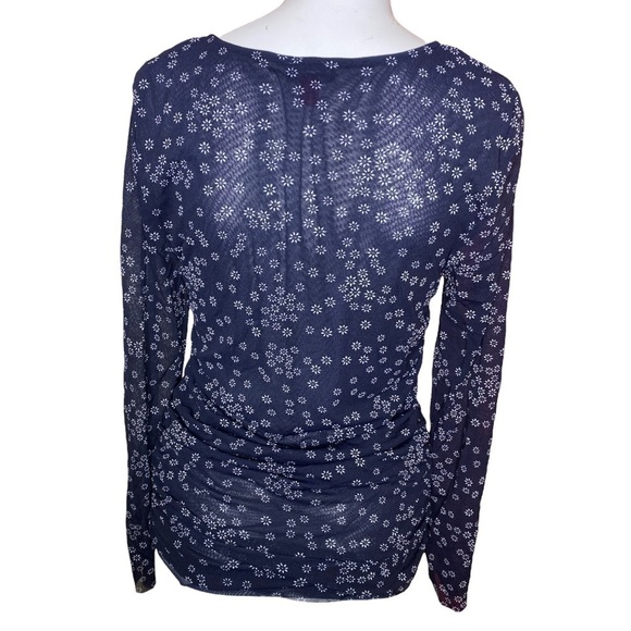 Vince Camuto Blouse Front Middle Ruched Ties Size Large - Picture 6 of 8